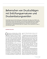 Beherrschen von Druckschlägen mit Entlüftungsarmaturen und Druckentlastungsventilen