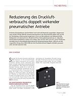 Reduzierung des Druckluftverbrauchs doppelt wirkender pneumatischer Antriebe
