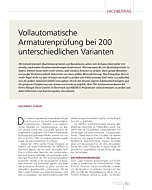 Vollautomatische Armaturenprüfung bei 200 unterschiedlichen Varianten