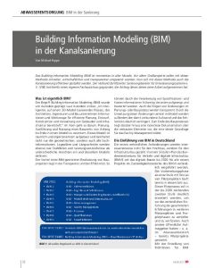 Building Information Modeling (BIM) in der Kanalsanierung
