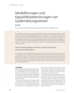 Modellierungen und Kapazitätsberechnungen von Gasfernleitungsnetzen