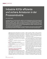 Industrie 4.0 für effiziente und sichere Armaturen in der Prozessindustrie