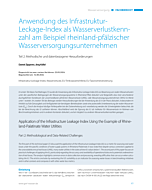 Anwendung des Infrastruktur-Leckage-Index als Wasserverlustkennzahl am Beispiel rheinland-pfälzischer Wasserversorgungsunternehmen