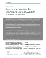 Systems Engineering in der Entwicklung Digitaler Zwillinge