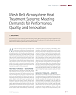 Mesh Belt Atmosphere Heat Treatment Systems: Meeting Demands for Performance, Quality, and Innovation