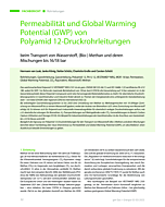 Permeabilität und Global Warming Potential (GWP) von Polyamid 12-Druckrohrleitungen