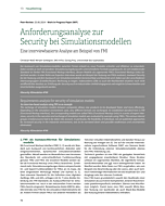 Anforderungsanalyse zur Security bei Simulationsmodellen