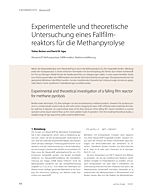 Experimentelle und theoretische Untersuchung eines Fallfilmreaktors für die Methanpyrolyse