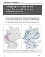 Beimischung von Wasserstoff zum Erdgas: Eine Kapazitätsstudie des deutschen Gasnetzes
