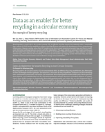 Data as an enabler for better recycling in a circular economy