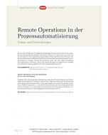 Remote Operations in der Prozessautomatisierung