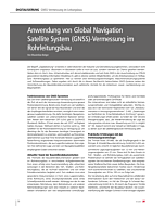 Anwendung von Global Navigation Satellite System (GNSS)-Vermessung im Rohrleitungsbau