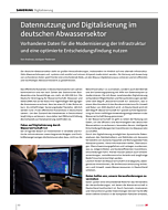 Datennutzung und Digitalisierung im deutschen Abwassersektor