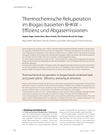 Thermochemische Rekuperation im Biogas-basierten BHKW – Effizienz und Abgasemissionen