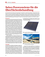 Solare Prozesswärme für die Oberflächenbehandlung