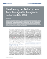 Novellierung der TA Luft – neue Anforderungen für Anlagenbetreiber im Jahr 2020