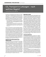 CO2-Transport in Leitungen – nach welchen Regeln?