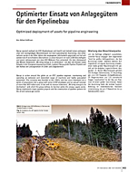 Optimierter Einsatz von Anlagegütern für den Pipelinebau