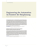 Engineering der Automation im Kontext der Bauplanung