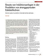 Einsatz von Induktionsanlagen in der Produktion von stranggepressten Edelstahlrohren