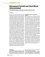 Normung im Kontext von Smart Meter (Schnittstellen)