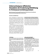 Untersuchung zur effizienten Simulation der Erwärmung/Abkühlung in Trinkwasserverteilungsnetzen