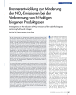 Brennerentwicklung zur Minderung der NOX-Emissionen bei der Verbrennung von N-haltigen biogenen Produktgasen