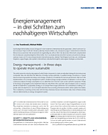 Energiemanagement – in drei Schritten zum nachhaltigeren Wirtschaften