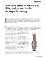 New valve series for natural gas filling stations and for the hydrogen technology