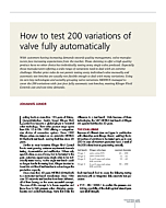 How to test 200 variations of valve fully automatically