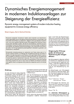 Dynamisches Energiemanagement in modernen Induktionsanlagen zur Steigerung der Energieeffizienz