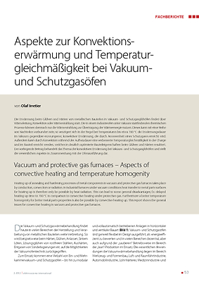 Aspekte zur Konvektionserwärmung und Temperaturgleichmäßigkeit bei Vakuum- und Schutzgasöfen