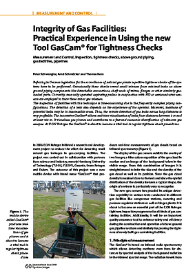 Integrity of Gas Facilities: Practical Experience in Using the new Tool GasCam® for Tightness Checks