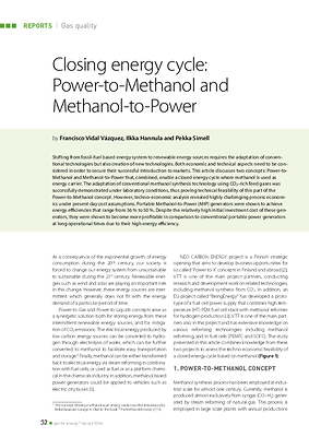 Closing energy cycle: Power-to-Methanol and Methanol-to-Power