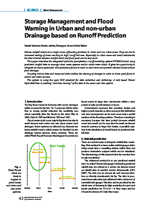 Storage Management and Flood Warning in Urban and non-urban Drainage based on Runoff Prediction