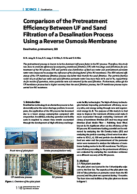 Comparison of the Pretreatment ­Efficiency Between UF and Sand ­Filtration of a Desalination Process Using a Reverse Osmosis Membrane