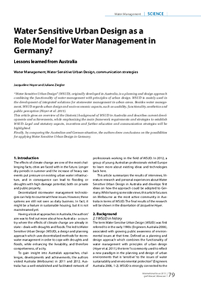 Water Sensitive Urban Design as a Role Model for Water Management in Germany?