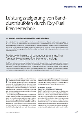 Leistungssteigerung von Banddurchlauföfen durch Oxy-Fuel Brennertechnik