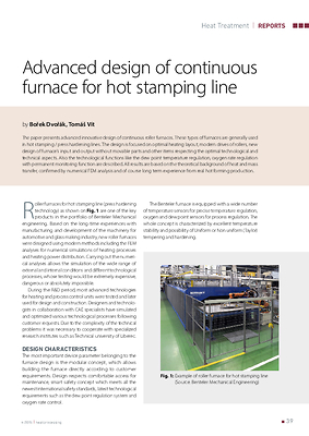 Advanced design of continuous furnace for hot stamping line
