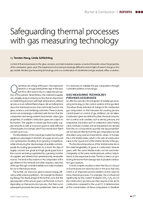 Safeguarding thermal processes with gas measuring technology