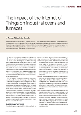 The impact of the Internet of Things on industrial ovens and furnaces