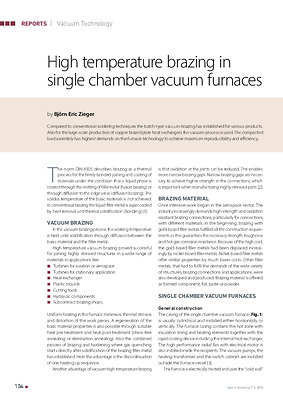 High temperature brazing in single chamber vacuum furnaces