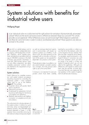 System solutions with benefits for industrial valve users