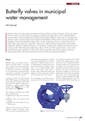 Butterfly valves in municipal water management