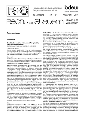 R + S - Recht und Steuern im Gas- und Wasserfach - Ausgabe 03-04 2014