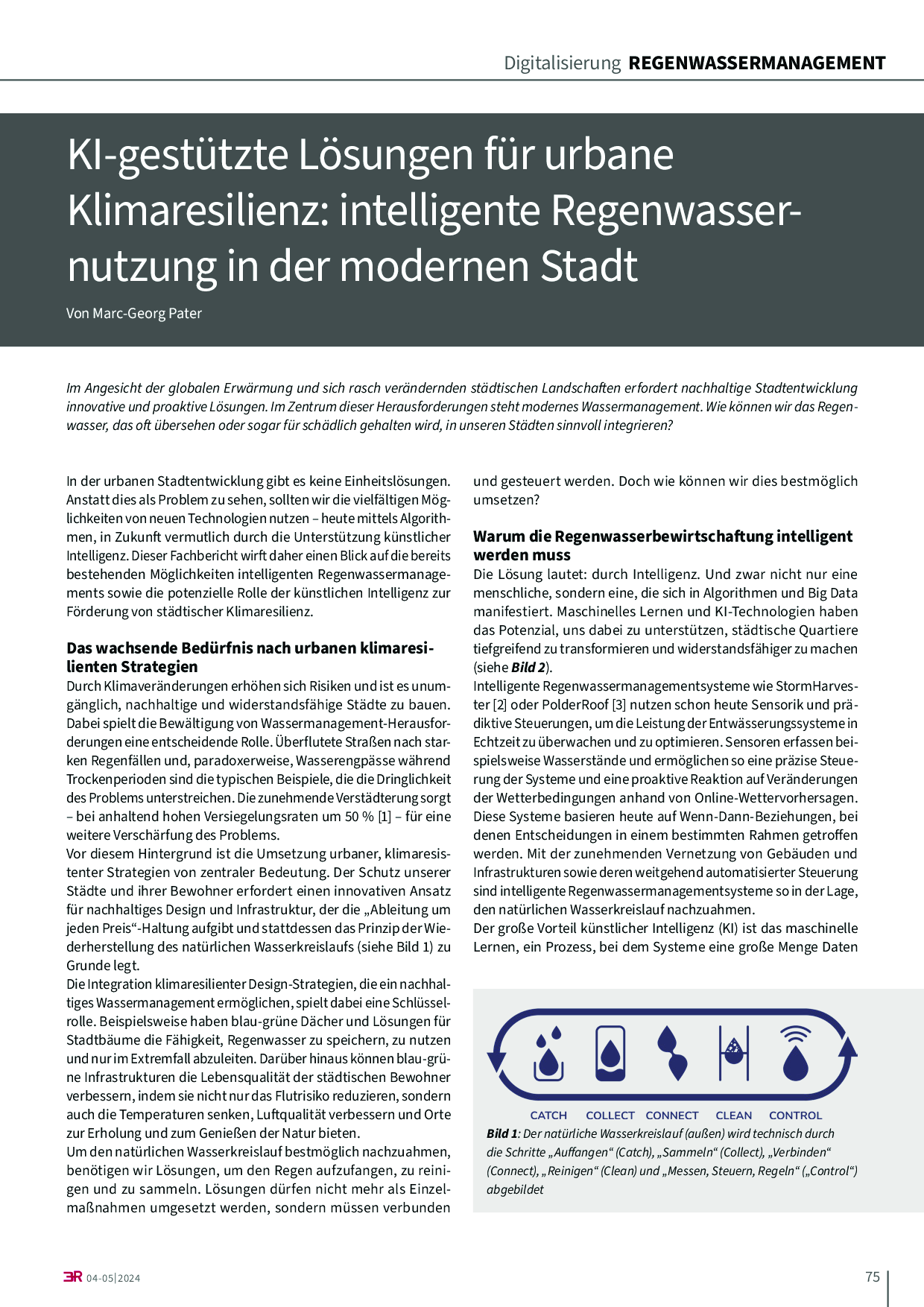 KI-gestützte Lösungen für urbane Klimaresilienz: intelligente Regenwassernutzung in der modernen Stadt