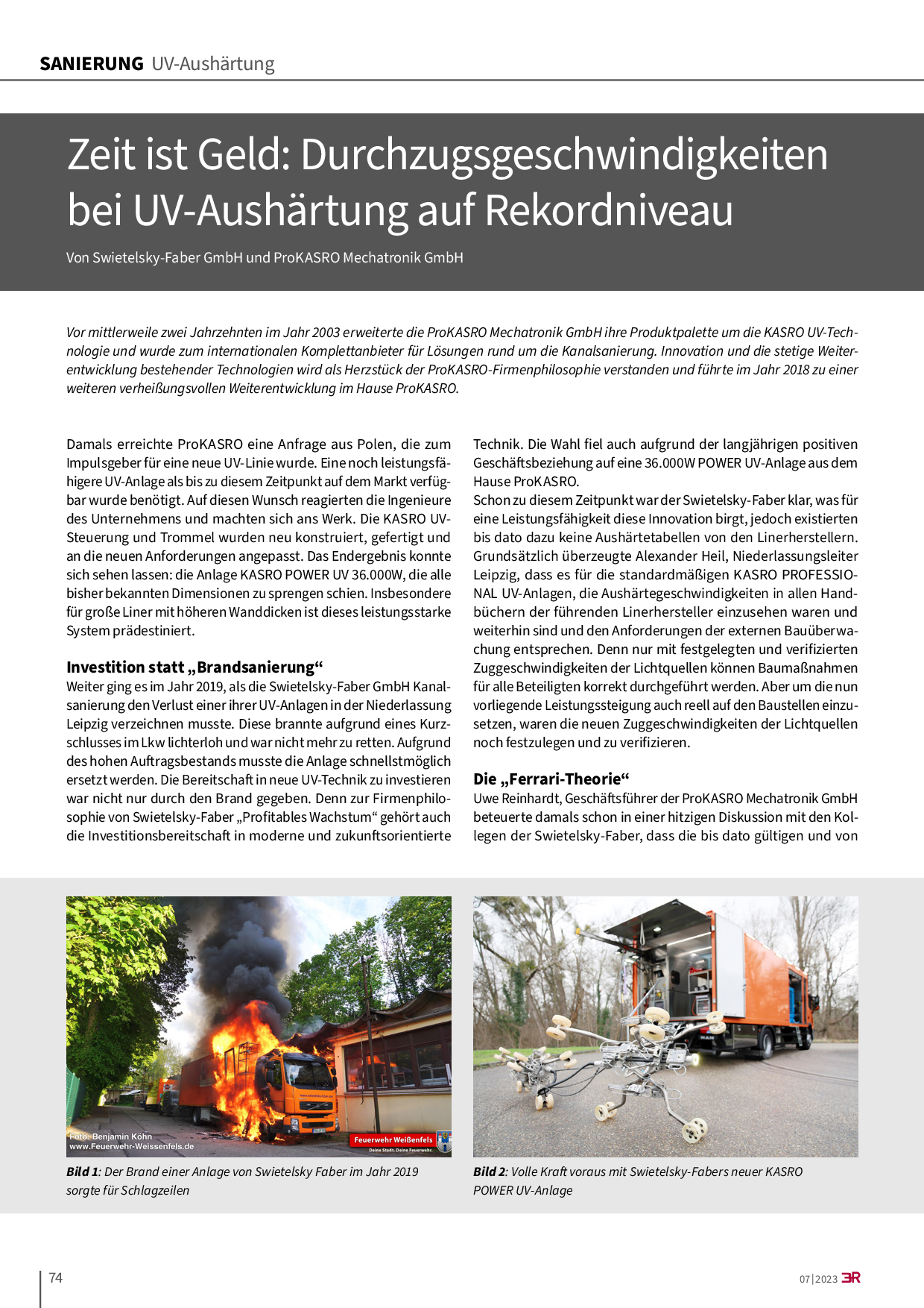 Zeit ist Geld: Durchzugsgeschwindigkeiten bei UV-Aushärtung auf Rekordniveau